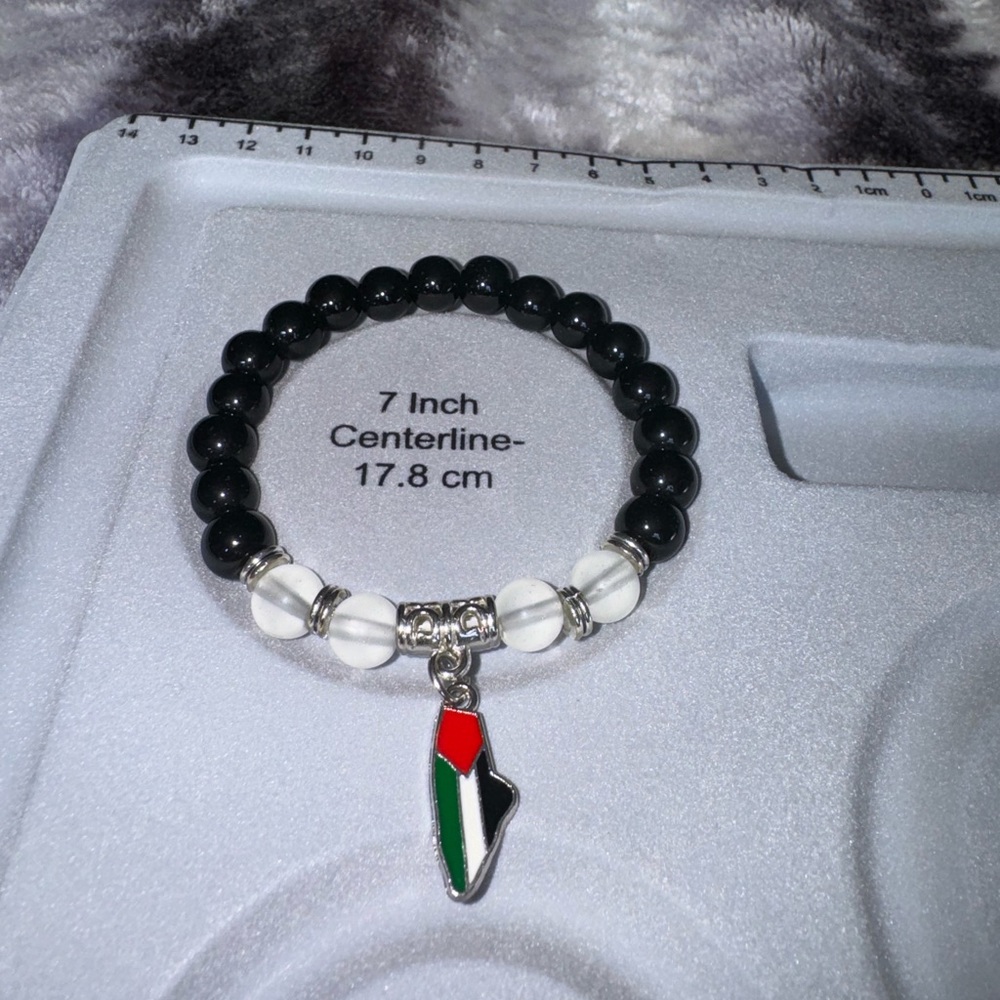 Palestine beaded bracelet custom handmade